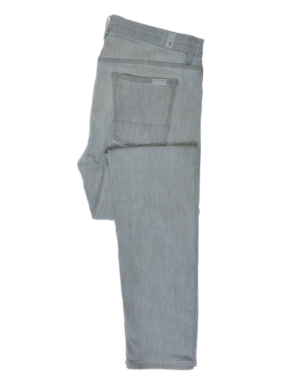 7 For All Mankind Light Grey Stretch Denim Jeans 32 29179